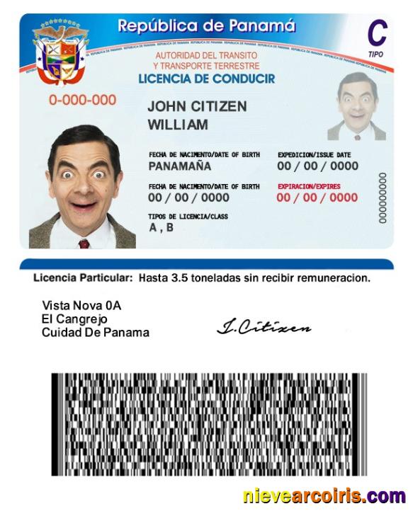 Panama driving license